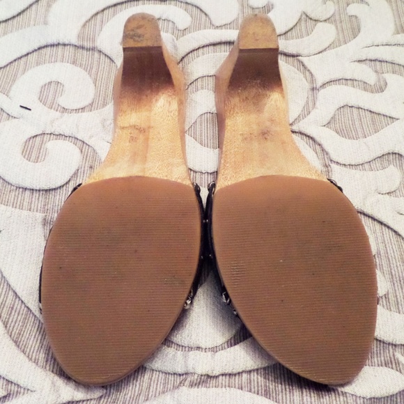 Ann Taylor Wooden Sandals with 1 inch heel - Picture 2 of 5